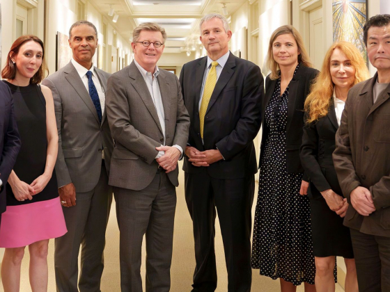 picture of faculty and french ambassador at Duke 