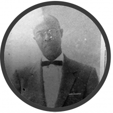 circle showing man in old photo