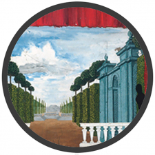 circle showing landscape image
